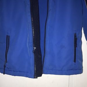 COPY - ROEBUCK&CO Jacket Boy size 8 Blue Black Full Zip Wrists HoodedCoat Outdo…
